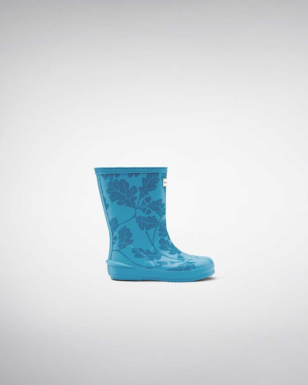 Kids Hunter Original First National Trust Print Rain Boots Bluish | OBGZAL-817